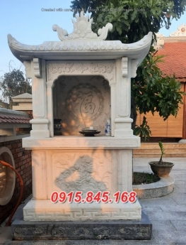 974  Long an + bán am tháp thờ tro cốt đá đẹp