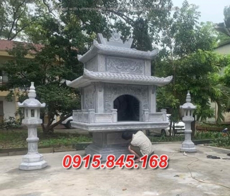 974  Long an + bán am tháp thờ tro cốt đá đẹp