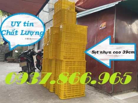 Sọt nhựa chứa hàng, sóng nhựa rỗng, thùng nhựa cao 31 có lỗ,khay nhựa HS004