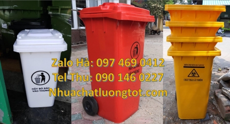 Thùng rác 120l nắp kín, Xe rác 120l 240l, thùng rác 60 lít có bánh xe, Thùng rác 60 lít, Thu