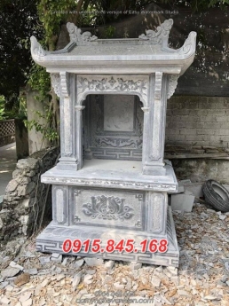 974  Long an + bán am tháp thờ tro cốt đá đẹp