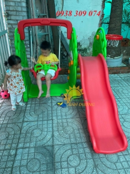 Bộ cầu trượt con voi, bộ cầu trượt con gấu dành cho bé