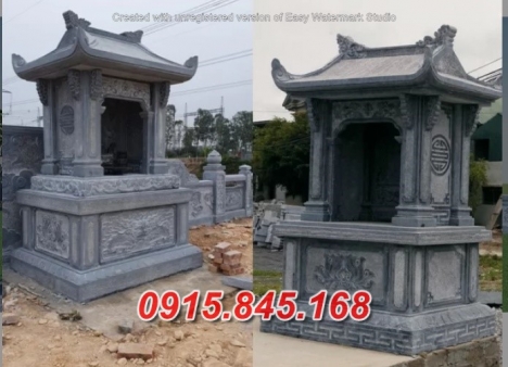 974  Long an + bán am tháp thờ tro cốt đá đẹp