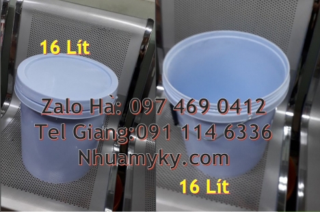thùng nhựa 19 lít, Xô nhựa 18 lít nắp chiết rót, Thùng sơn 22l quai nhựa, thùng sơn 18l quai