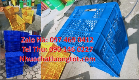 sóng nhựa, thùng nhựa đặc, sóng nhựa bít, Giỏ nhựa chở sau xe máy, sóng nhựa hở 5T4, Sóng nhựa bít 1