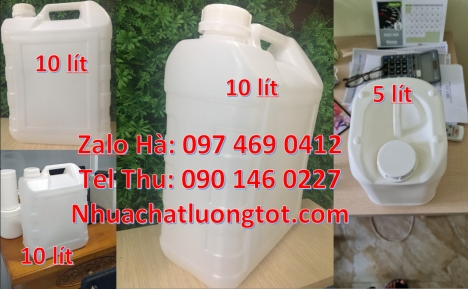 Can nhựa 1 lít vuông, can 1l vuông Can 2l đựng nước xả vải, can 0.5l đựng phân bón, Can 0.5l vuông đ