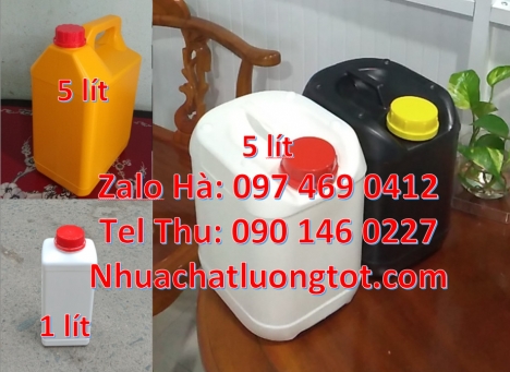 Can nhựa 1 lít vuông, can 1l vuông Can 2l đựng nước xả vải, can 0.5l đựng phân bón, Can 0.5l vuông đ
