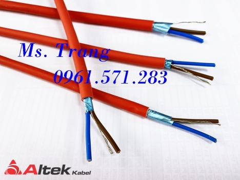 Cáp chống cháy 2x2.5 vỏ LSZH màu đỏ cam
