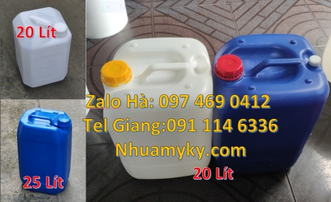 can nhựa 25 lít đựng dầu thực vật giá rẻ, can 25l đựng tinh dầu, can dẹp 30 lít đựng thuốc thú y gia