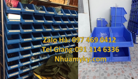 Kệ đựng phụ kiện duy tân, Kệ nhựa cỡ đại khay đựng ốc vít, khay linh kiện xanh, khay đựng linh kiện