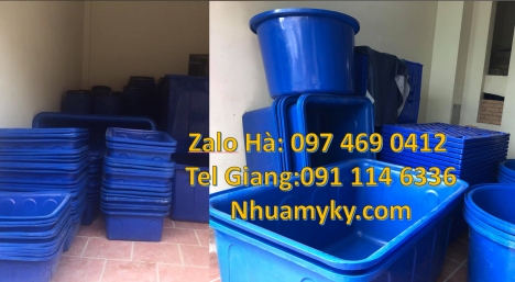 Thùng chữ nhật, Thùng nhựa 1700 lít, thùng nhựa chữ nhật 1250 lít, Thau nhựa 3000l, Thùng nh