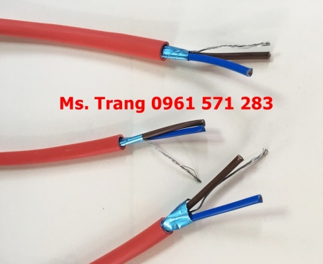 Cáp chống cháy 2x2.5 vỏ LSZH màu đỏ cam