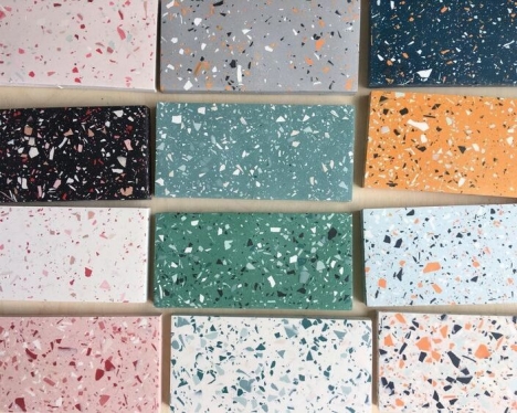 ĐÁ HẠT MÀU SẢN XUẤT TERRAZZO, MÀI GRANITO