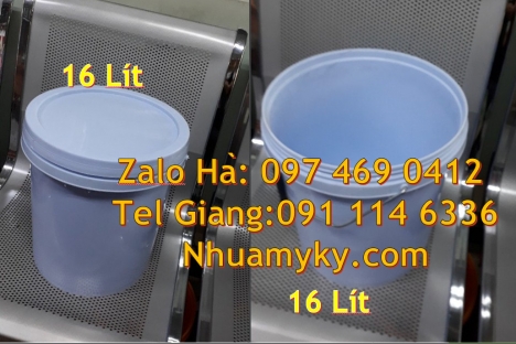 Vỏ thùng đựng sơn 19 lít, Vỏ thùng 20 lít quai nhựa, Xô nhựa 20 lít có nắp chiết rót,