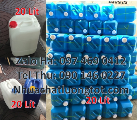 can 20 lít tròn đựng nước khoáng, can 30l đựng hóa chất, can 10l dẹp đựng axit, Can 25l đựng phân bó