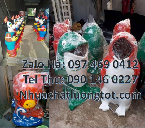 Thùng rác thú composite, Sọt rác con voi, Thùng rác chuột mickey. Thùng rác hìn