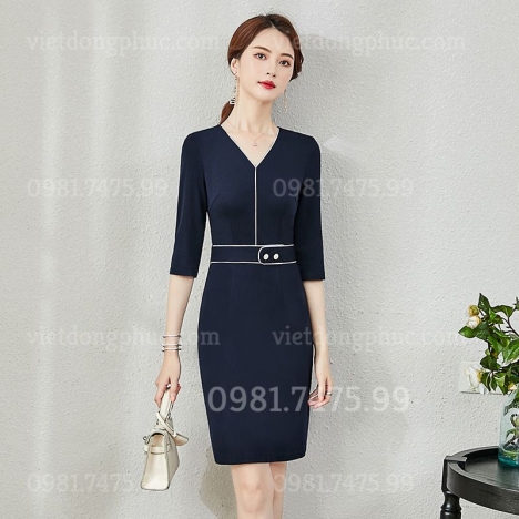 Mẫu váy liền đồng phục siêu đẹp, form chuẫn, nhiều màu sắc
