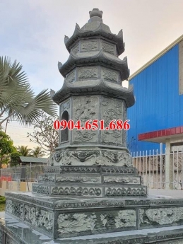 Mẫu mộ đá xanh rêu bán tại Bình Phước 02 – Mộ đá đơn giản đẹp