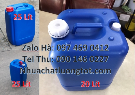 can 20 lít tròn đựng nước khoáng, can 30l đựng hóa chất, can 10l dẹp đựng axit, Can 25l đựng phân bó