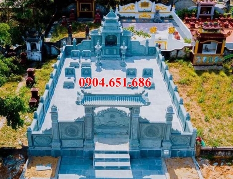 Mẫu mộ đá xanh rêu bán tại Bình Phước 02 – Mộ đá đơn giản đẹp