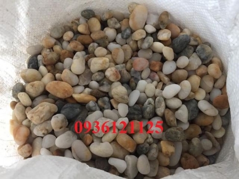 Sỏi biển ba màu tròn nhẵn sáng độ bền cao
