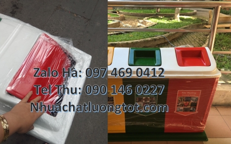 Thùng rác 2 ngăn nắp lật, Thùng rác 3 ngăn bập bênh, thùng rác 2 ngăn gia đìnhThùng đựng rác 2 ngăn,