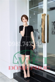 Mẫu váy liền đồng phục siêu đẹp, form chuẫn, nhiều màu sắc