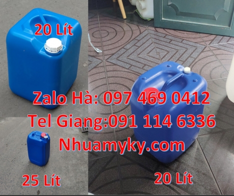 Can vuông 25l đựng phân bón, can 25l trắng, Can dẹp 30l đựng sữa tươi, Can nhựa hdpe, Can nhựa 25 lí