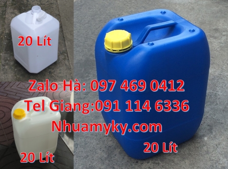 Can vuông 25l đựng phân bón, can 25l trắng, Can dẹp 30l đựng sữa tươi, Can nhựa hdpe, Can nhựa 25 lí