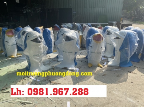  Các mẫu thùng rác hình con vật,thùng rác trường học hình con thú