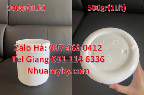 Hũ 50 gr garenty, hũ 50gr nắp xé, hũ 200g đựng bơ thực vật, hũ nhựa tròn trong suốt 200 gram, hũ 250
