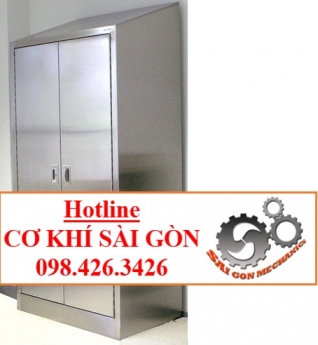 GIA CÔNG TỦ THUỐC TỦ HÓA CHẤT  INOX NÓC TỦ XÉO CHUẨN GMP