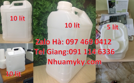 Can nhựa 5l vuông đựng phân bón. Can 10l 20l đựng axit. Can nhựa, thùng nhựa, Can 0.5l vuông, can 1l