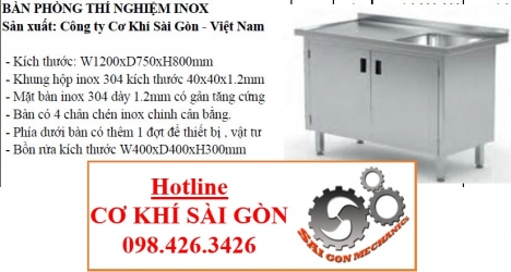 BÀN INOX NỘI THẤT PHÒNG THÍ NGHIỆM