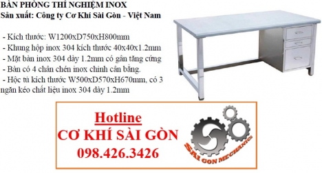 BÀN THÍ NGHIỆM INOX CHẤT LƯỢNG GIÁ TỐT
