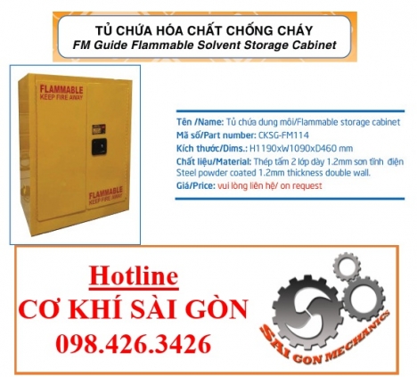 TỦ ĐỰNG HÓA CHẤT DỄ CHÁY