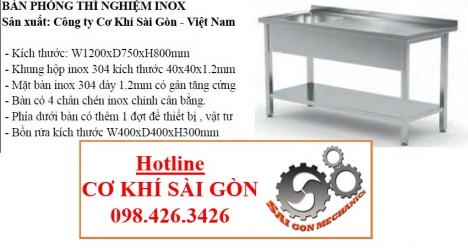 BÀN THÍ NGHIỆM INOX CHẤT LƯỢNG GIÁ TỐT