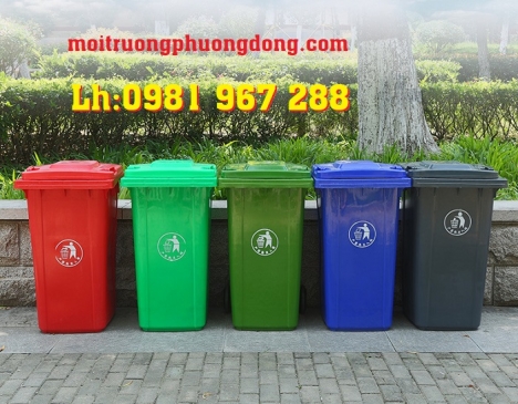 Thùng rác công công phân loại rác thải 120 l