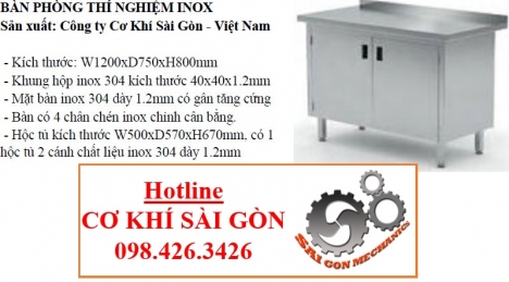 GIA CÔNG BÀN INOX CHẤT LƯỢNG CHO PHÒNG THÍ NGHIỆM