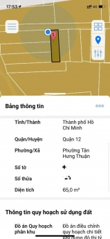 Hẻm Xe Hơi Thông ĐHT45  P Đông Hưng Thuận Q12 4m x 16m giá 4,6 tỷ