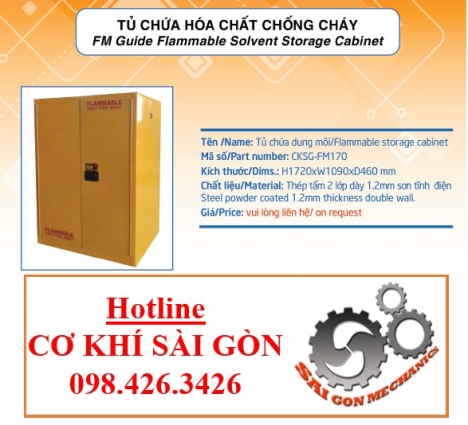 TỦ ĐỰNG DUNG MÔI CHỐNG CHÁY