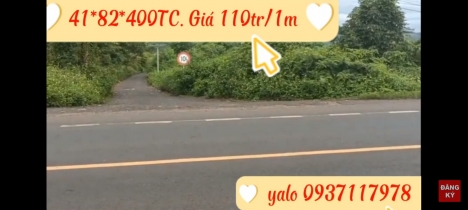 41m  đất thổ cư 2 Mặt tiền QL14A, xã Ia Le, huyện Chư Pưb, Gia Lai. Chỉ 110tr/1m