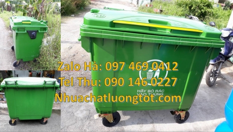 xe gom rác thải 1000l, Xe rác 1000 lít màu đỏ, Mua xe thu gom rác 660l 1000l ở đâu có giá tốt nhất,