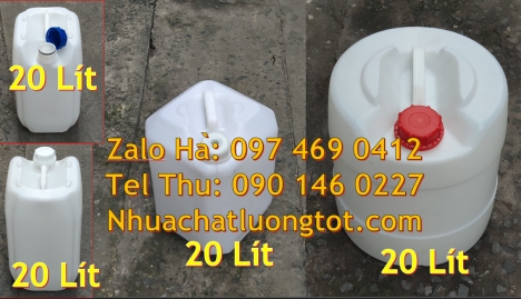 can nhựa 5 lít trong, can 18l đựng mật mía can nhựa giá rẻ, can dẹp 30 lít đựng thuốc thú y giá re