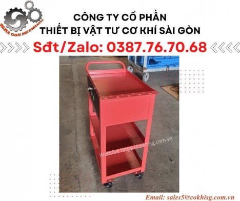 Xe đẩy đồ nghề 3 tầng - Ngăn kéo cao 200mm