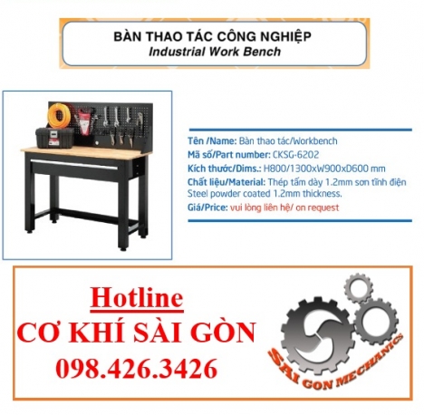 BÀN THAO TÁC ĐA NĂNG CÓ BẢNG TREO DỤNG CỤ