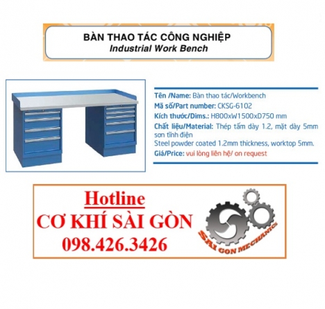 BÀN THAO TÁC GIÁ XƯỞNG HÀNG SẴN MỚI 100%