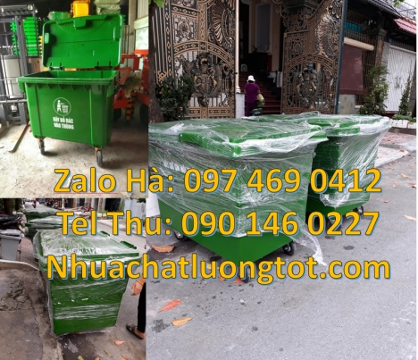 xe gom rác thải 1000l, Xe rác 1000 lít màu đỏ, Mua xe thu gom rác 660l 1000l ở đâu có giá tốt nhất,