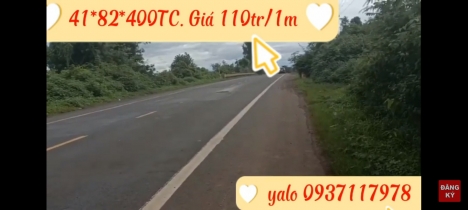 41m  đất thổ cư 2 Mặt tiền QL14A, xã Ia Le, huyện Chư Pưb, Gia Lai. Chỉ 110tr/1m