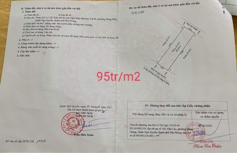 2 LÔ ĐẤT SIÊU VIP TAI LÔ 22 LÊ HỒNG PHONG LÔ ĐẮT ĐỊA NHẤT HẢI AN  
        LH